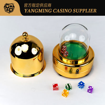 Table de poker VIP de luxe en or brillant dédié Intelligent Electric Dice Cup Factory Custom Intelligent Control Dice Cup Pour la table de jeu