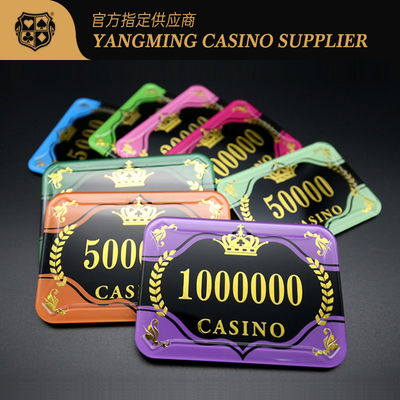 Nouveau personnalisé High-transparent acrylique bronzage jetons de poker imperméable UV Marque Code de sécurité jetons de casino personnalisés