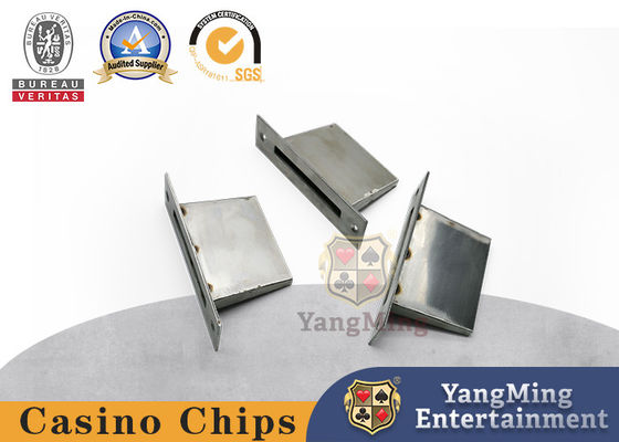 Accessoires de jeu de casino d'acier inoxydable jouant le support en laiton d'astuce de Chip And Bill Drop Slot de tisonnier de fente anodisé par Tableau