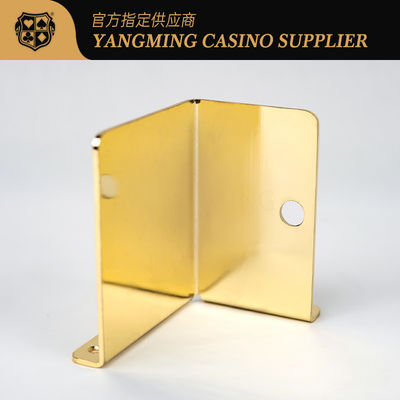 Conception d'usine personnalisée de haute qualité plaqué métallique jaune porte-cartes à jeter poker club VIP porte-cartes de jeu métallique dédié