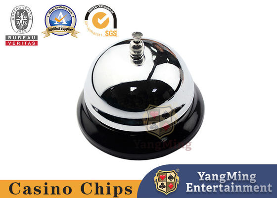   argenté consacré Bell d'appel de   de Tableau de baccara de couleur d'acier inoxydable de   de casino pour l'appel Bell d'applaudissements en métal de jeux de Tableau de tisonnier de casino