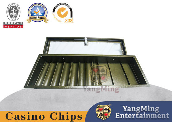 Le casino industriel Chip Tray Single Layer Poker Chips en métal de rangées du fer 8 flottent l'argent lumineux