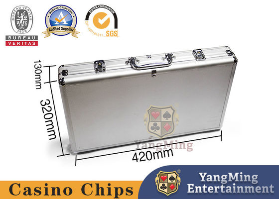 La boîte vigoureuse de cadre d'alliage d'aluminium de puissance 600pcs Clay Poker Chips Set Case avec le jeu carde et découpe