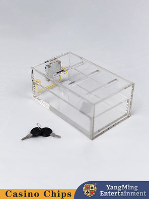 Plein porte-cartes 8 de plate-formes transparent de jeu pour des jeux de cartes de club de VIP avec la boîte d'écart de serrure