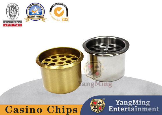 Accessoires or de jeu de casino de support de l'eau ou cendrier de supports de tasse de boissons d'acier inoxydable de Tableau de tisonnier d'argent