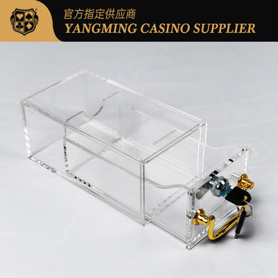 Fabrique personnalisée Acrylique 8 Deck verrouillage boîte d'expédition Casino Club Casual Poker Table Game Boîte de poker