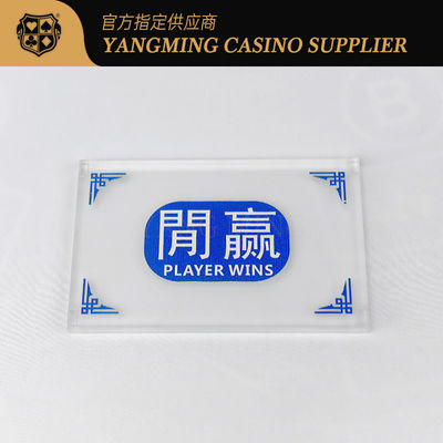 Bouton de jeu de poker de la carte de jeu de banque glacée acrylique épaissie bleu rouge couleur de jeu de jeu de banque glacée