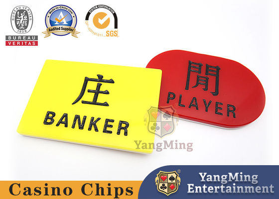 Couleur lumineuse résistante à l'usure de jeu de marqueurs doux de baccara de Tableau de casino de tisonnier