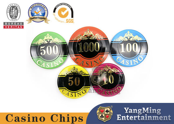 Ensemble de 760 jetons de poker en acrylique cristal de haute qualité, jeu de puces en plastique estampées à chaud Texas Hold'em, jetons violets anti-contrefaçon, argent comptant, spot d'usine