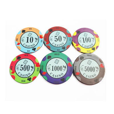 Jetons de casino en céramique personnalisés Texas Hold'em Jeu de table Les jetons peuvent être conçus