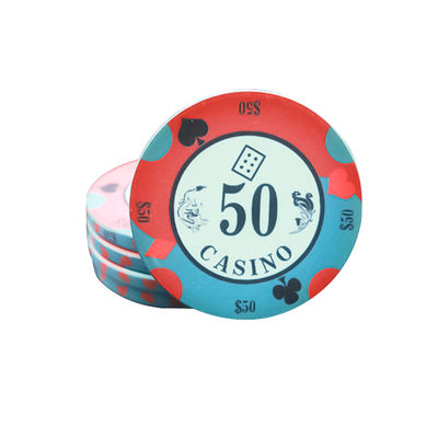 Logo personnalisé Texas Hold'em Anti-contrefaçon Cartes de poker en argile Jetons de poker en céramique Casino Texas Échecs Salle de Mahjong