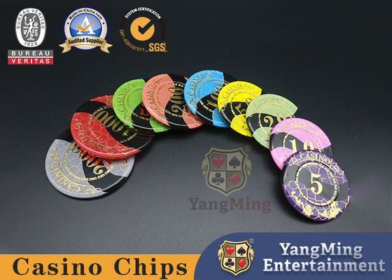 Casino personnalisé privé à haute température bronzée acrylique Club de poker puces RFID