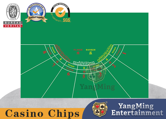 Baccara semi-circulaire 8 joueurs No. nappe imperméable professionnelle de 4 jeux dans Texas Hold courant ils Dragon Tiger Layout