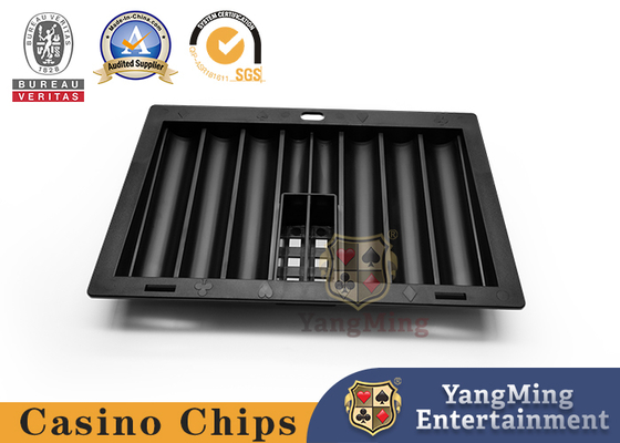 Flotteur de jetons de table de poker Texas durable international en plastique noir pour jeu de casino