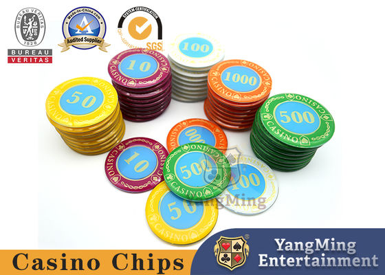 Violette UV acrylique de Crystal Chips Set Poker Game Independent de 730 PCs