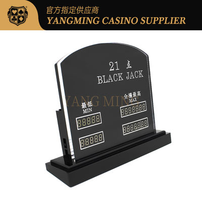 Les jetons de jeu de casino Black Jack en acrylique sculpté importés pour le jeu de poker de casino