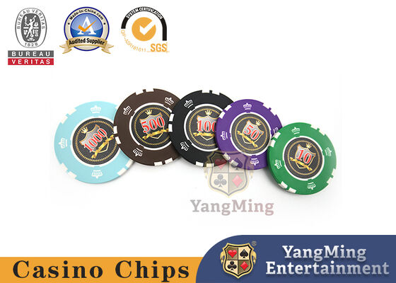 circulaire de jeu de Chip Set With Sticker Numbers de tisonnier de noyau de fer 14g