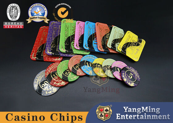 Crystal Acrylic Casino Poker Chips avec la victoire bronzant 94 * 66mm