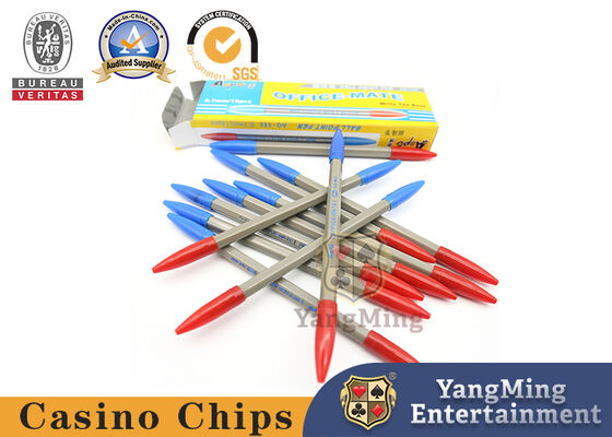 Les systèmes de jeu en plastique et en bambou de baccara, couleur officielle de casino double dégrossit stylo de stylo à bille de rosée