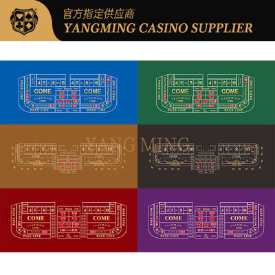Nappe de table de casino imperméable avec impression de disposition Si Bao pour les jeux de poker professionnels