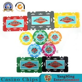Casino imprimable adapté aux besoins du client RFID Chips Set de NFC de jetons de poker de laser d'ABS
