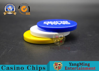 Texas Hold ils des accessoires de jeu de casino gagnent le bouton en plastique de marchand de tisonnier de Mark Texas Holdem picoseconde