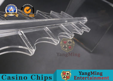 Casino Acrylique Transparent Chips de Poker Casse Table de jeu Chips en plastique Porteur Roulette Casino Porteur personnalisé