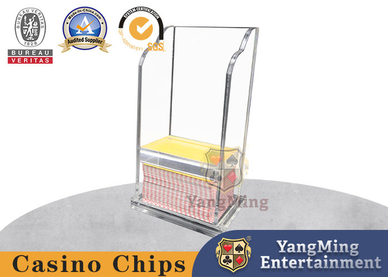 Boîte à cartes de déchets en acrylique Baccarat Texas Hold'Em Casino 8 Decks Tabletop Discard Holder